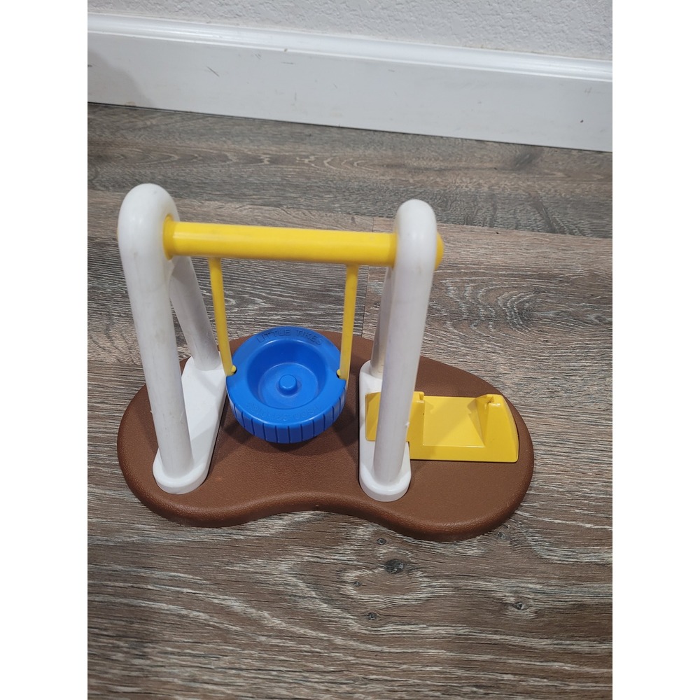 Vintage Little Tikes Dollhouse Playground Tire Swing and Slide Accessory Piece